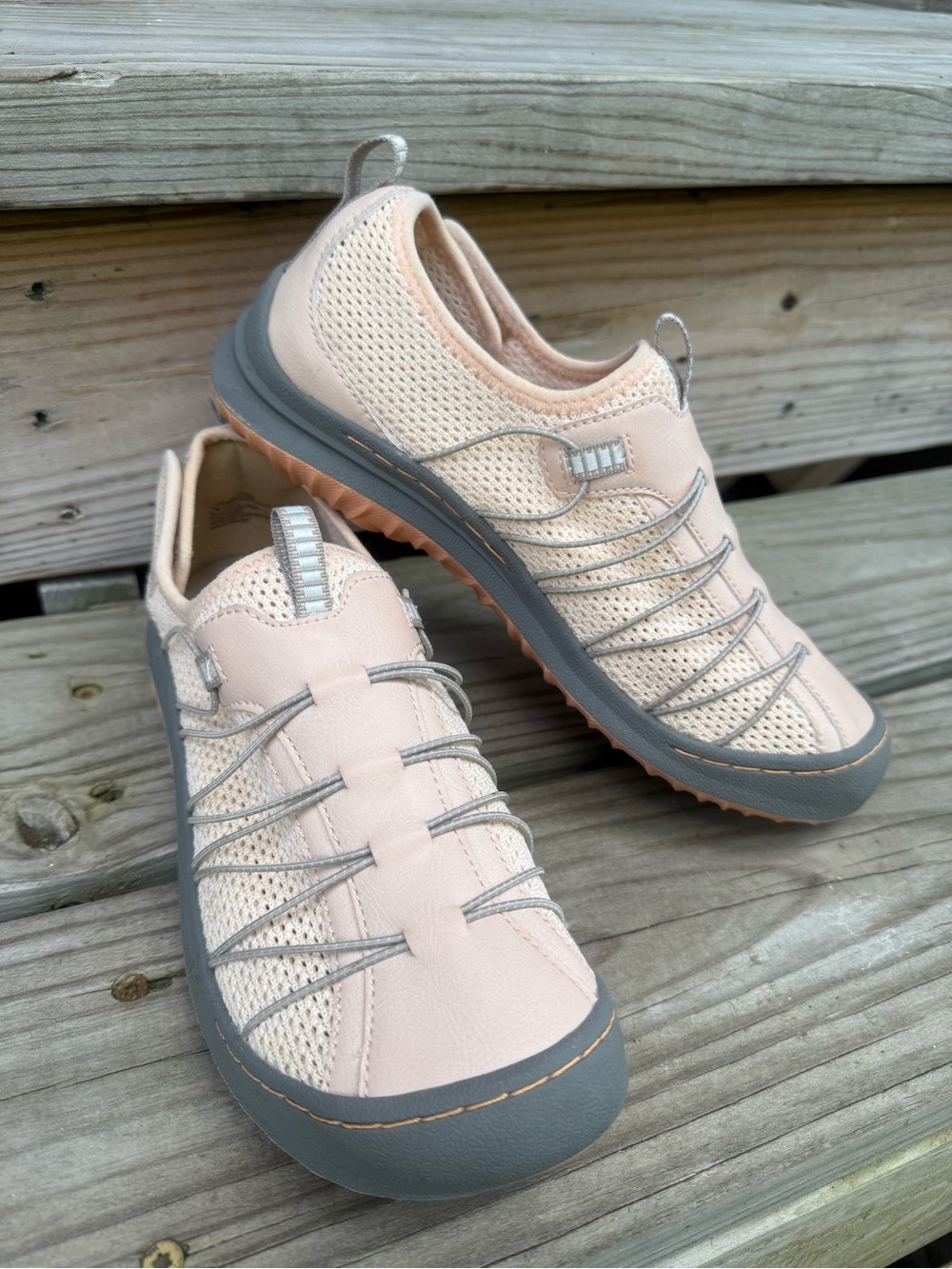 Jambu Mesh Spirit Too Sneakers Trail Shoe Nude Peach Hook Loop Vegan 7 M